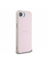 Guess Guess PU Grained Classic Logo MagSafe Заден калъф за iPhone 16e Pink