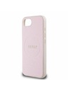 Guess Guess PU Grained Classic Logo MagSafe Заден калъф за iPhone 16e Pink