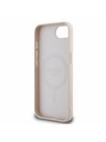 Guess Guess PU Grained Classic Logo MagSafe Заден калъф за iPhone 16e Pink