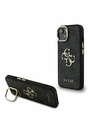 Guess Guess PU 4G Metal Logo Stand Camera Frame Заден калъф за iPhone 14 Black