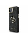 Guess Guess PU 4G Metal Logo Stand Camera Frame Заден калъф за iPhone 14 Black
