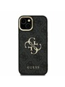 Guess Guess PU 4G Metal Logo Stand Camera Frame Заден калъф за iPhone 14 Black
