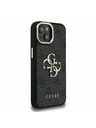 Guess Guess PU 4G Metal Logo Stand Camera Frame Заден калъф за iPhone 14 Black