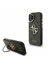 Guess Guess PU 4G Metal Logo Stand Camera Frame Заден калъф за iPhone 16 Black