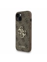 Guess Guess PU 4G Metal Logo Strap Заден калъф за iPhone 15 Brown