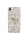 Guess Guess PU 4G Metal Logo Заден калъф за iPhone 16e Pink