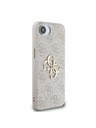 Guess Guess PU 4G Metal Logo Заден калъф за iPhone 16e Pink