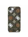 Guess Guess PU 4G Peony MagSafe Заден калъф за iPhone 16e Brown