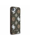 Guess Guess PU 4G Peony MagSafe Заден калъф за iPhone 16e Brown