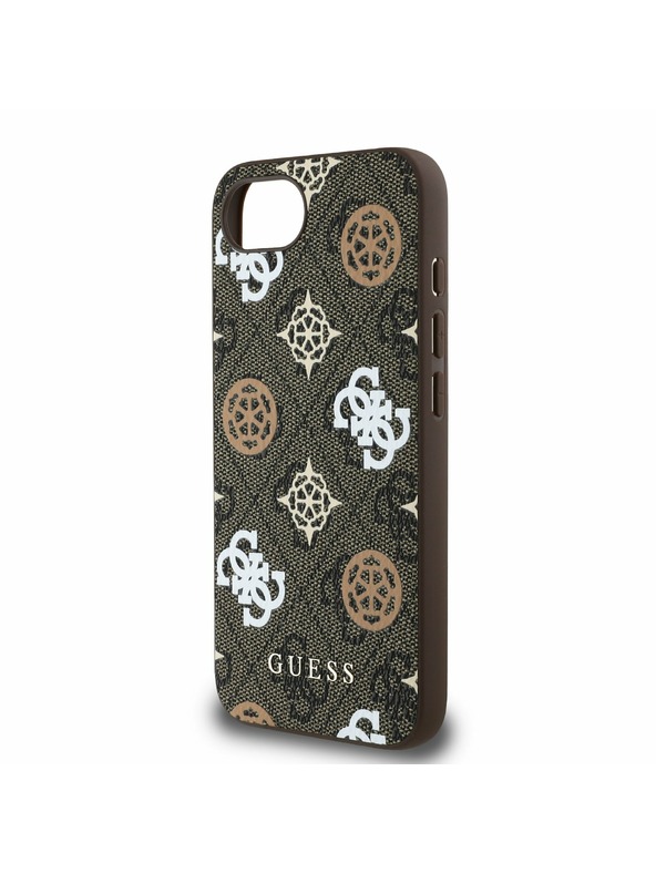 Guess Guess PU 4G Peony MagSafe Заден калъф за iPhone 16e Brown
