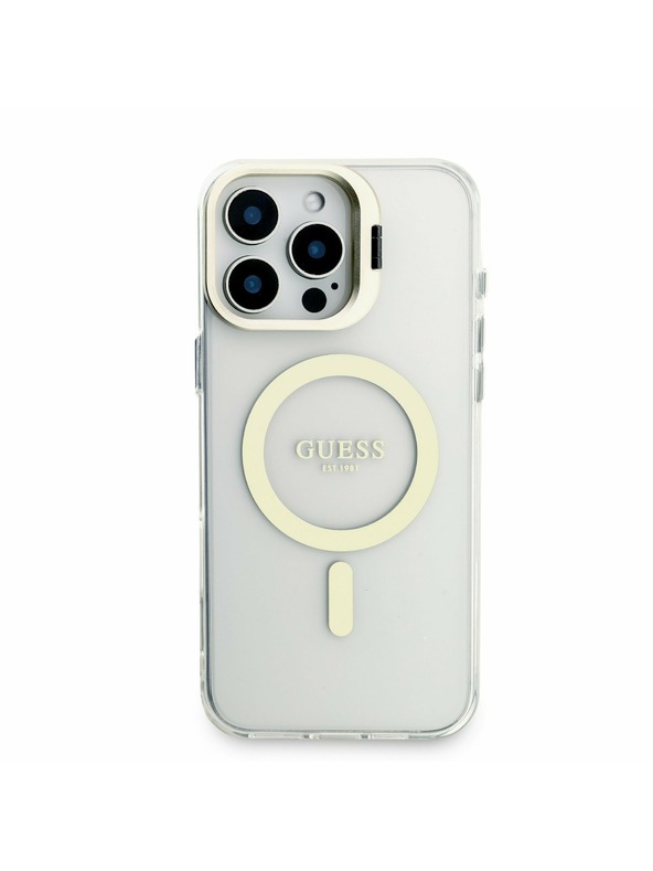 Guess Guess PC/TPU Електрополиран Стойка за камера MagSafe Заден капак със сменяем гръб за iPhone 16 Pro Max