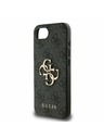 Guess Guess PU 4G Метален лого Заден капак за iPhone 16e Сив