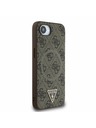 Guess Guess PU 4G Strass Triangle Metal Logo Заден калъф за iPhone 16e Brown