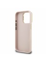 Guess Guess PU Grained 4G Logo Stand Camera Frame Заден калъф за iPhone 15 Pro Pink