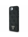 Guess Guess PU 4G Strass Triangle Metal Logo Заден калъф за iPhone 16e Black