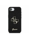 Guess Guess PU Fixed Glitter 4G Metal Logo Заден калъф за iPhone 16e Black