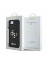 Guess Guess PU Fixed Glitter 4G Metal Logo Заден калъф за iPhone 16e Black