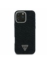 Guess Guess Denim Triangle Logo MagSafe Заден калъф за iPhone 16 Pro Black