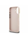 Guess Guess PU Grained 4G Logo Stand Camera Frame Заден калъф за iPhone 16 Pink