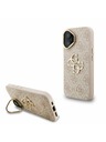 Guess Guess PU 4G Metal Logo Stand Camera Frame Заден калъф за iPhone 16 Pink