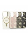 Guess Guess PC/TPU Electroplated Stand Camera Frame MagSafe Заден калъф с Подменяем Фон за iPhone 16 Pro