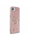 Guess Guess PU Fixed Glitter 4G Metal Logo Заден калъф за iPhone 16e Pink