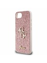 Guess Guess PU Fixed Glitter 4G Metal Logo Заден калъф за iPhone 16e Pink