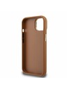 Guess Guess PU Grained 4G Logo Stand Заден капак за iPhone 14 Кафяв