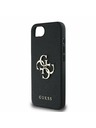 Guess Guess PU Grained 4G Метален лого Заден капак за iPhone 16e Черен