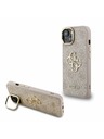Guess Guess PU 4G Метален лого Stand Camera Frame Заден капак за iPhone 14 Розов