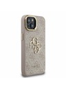 Guess Guess PU 4G Метален лого Stand Camera Frame Заден капак за iPhone 14 Розов