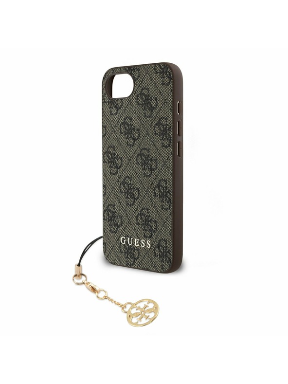 Guess Guess 4G Charm Заден капак за iPhone 16e Tone on Tone Кафяв