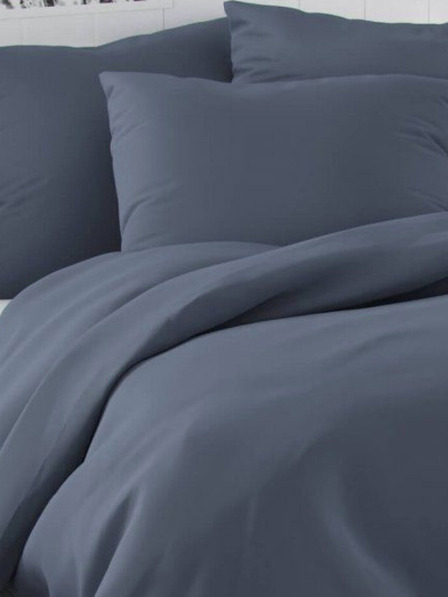 Kvalitex Сатен Френско спално бельо LUXURY COLLECTION 1+2, 220x200, 70x90cm тъмно сиво