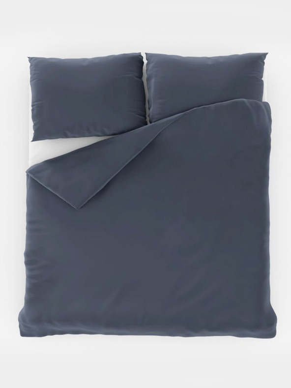 Kvalitex Сатен Френско спално бельо LUXURY COLLECTION 1+2, 220x200, 70x90cm тъмно сиво