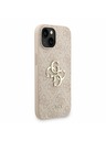 Guess Guess PU 4G Metal Logo Strap Заден калъф за iPhone 15 Розов