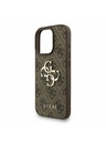 Guess Guess PU 4G Metal Logo Strap Заден калъф за iPhone 16 Pro Кафяв