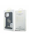 Guess Guess PU Grained 4G Logo Stand Camera Frame Заден калъф за iPhone 13 Черен
