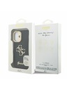 Guess Guess PU Grained 4G Logo Stand Camera Frame Заден калъф за iPhone 16 Черен
