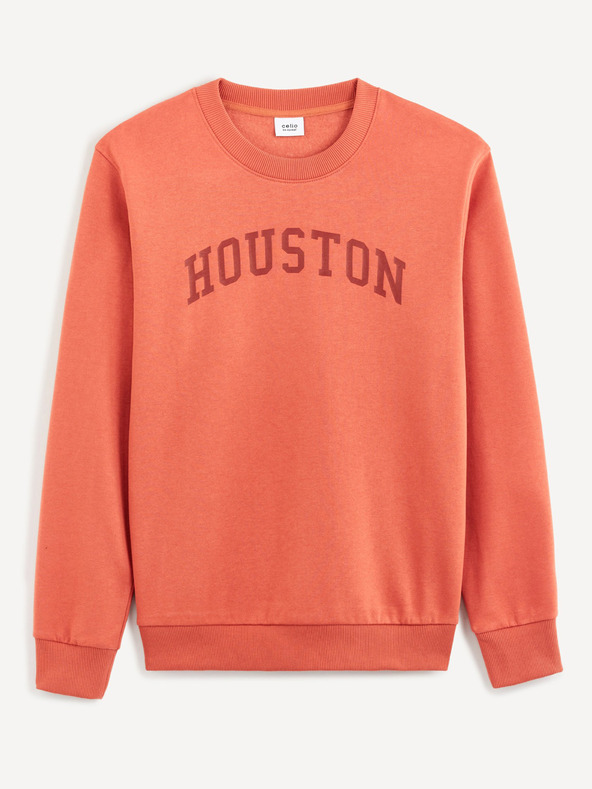 Celio Оранжев мъжки суитчър с надпис Celio Beprice