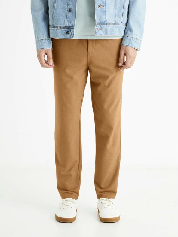 Celio Кафяви мъжки панталони Celio 24H Bocal