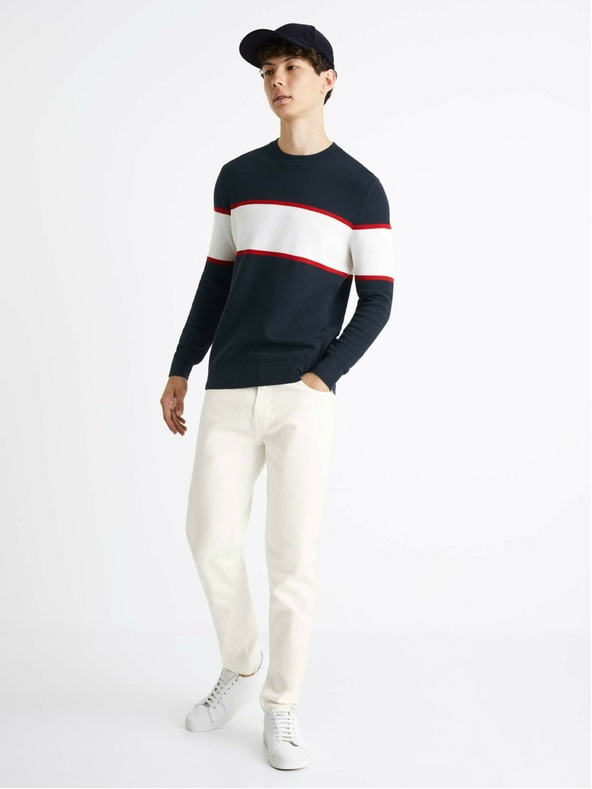 Celio Кремави мъжки слим дънки Celio Coslim4