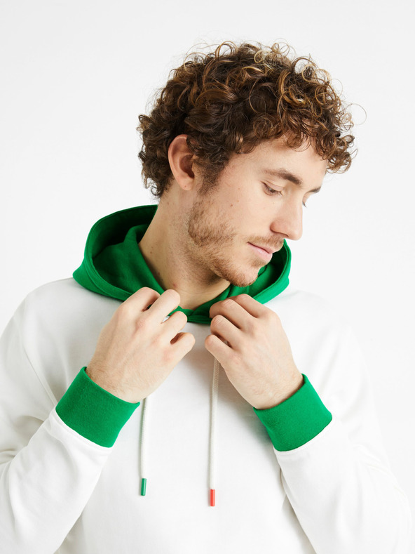 Celio Зелено-бял мъжки суитчър Celio Demultico