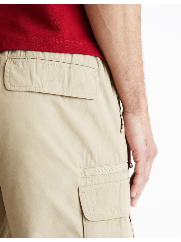 Celio Бежови мъжки къси панталони Celio Fostopbm