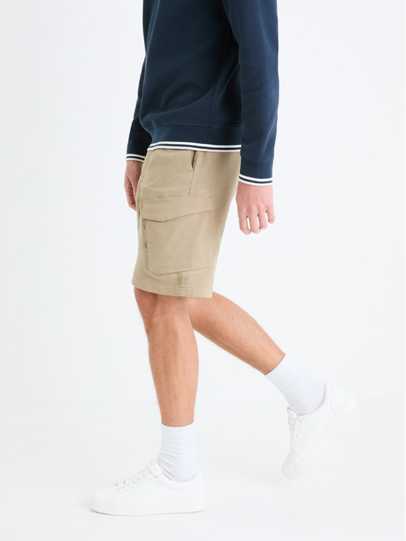 Celio Бежови мъжки товарни шорти Celio Gojogbm
