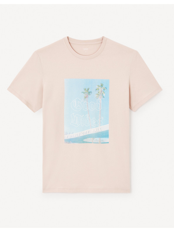 Celio Розова мъжка тениска Celio Jevibe