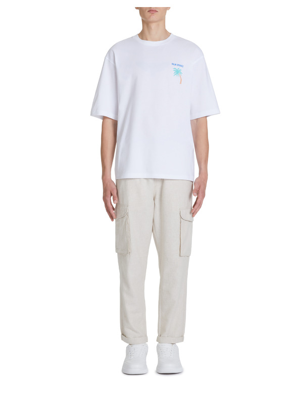 Celio Бяла мъжка тениска с голям размер Celio Jecalif