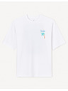 Celio Бяла мъжка тениска с голям размер Celio Jecalif