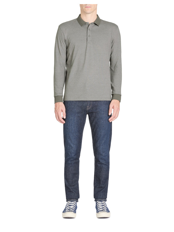 Celio Сива мъжка поло риза с дълъг ръкав Celio Janime