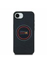 Oracle Red Bull Racing Red Bull PU кожен червен пръстен MagSafe заден калъф за iPhone 16e Navy