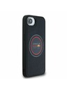 Oracle Red Bull Racing Red Bull PU кожен червен пръстен MagSafe заден калъф за iPhone 16e Navy